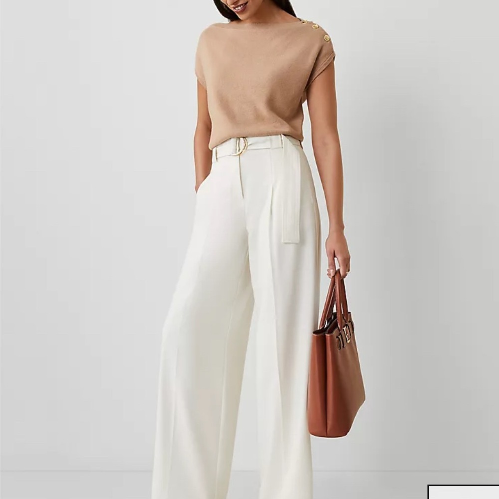 Ann Taylor The Belted Wide-Leg Pant